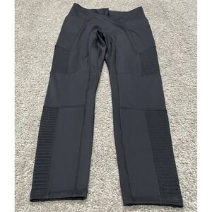 Fabletics Women's Size Med High-Waisted Motion365 + Moto Black Leggings NWOT